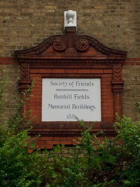 Bunhill Fields memorial plaque